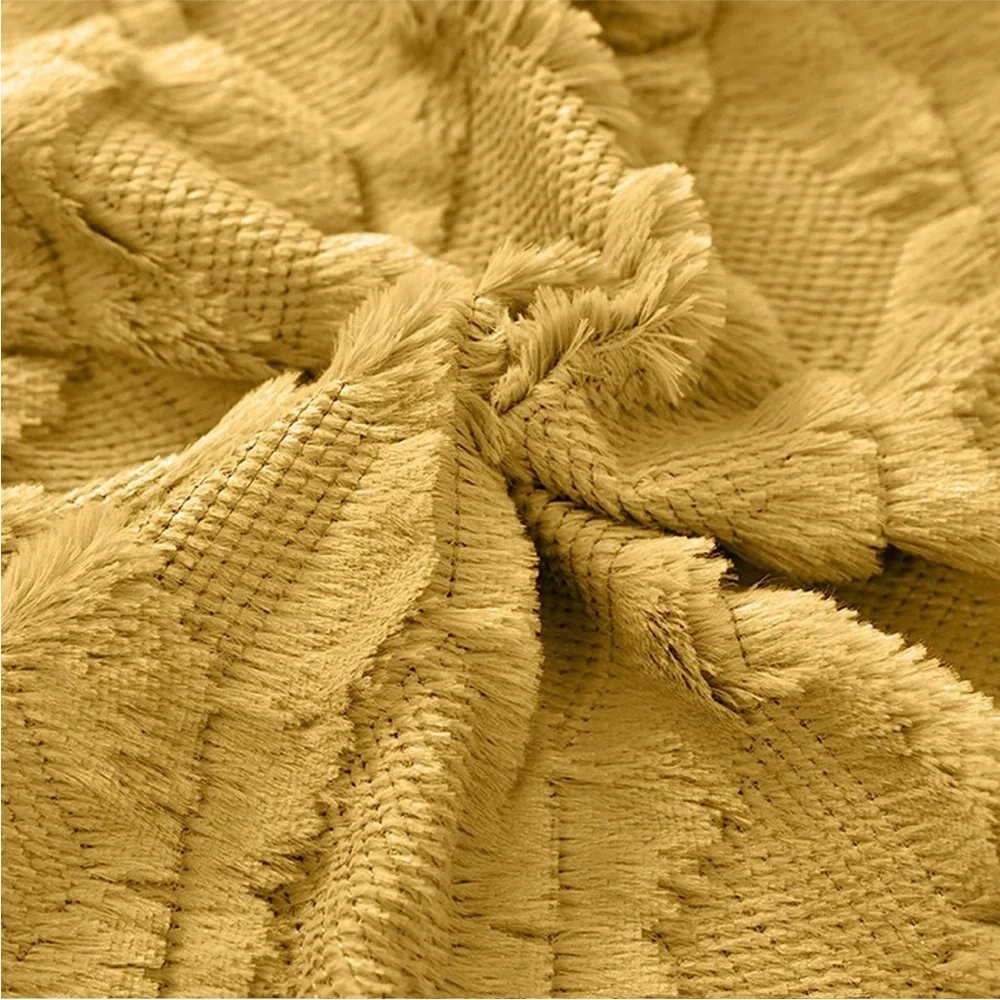 Sunflower Yellow Farm Pillow Cover Furry Faux Luxury Soft Warm Pillow Case Set